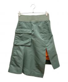 sacai（サカイ）の古着「Nylon Twill Skirt」｜オリーブ