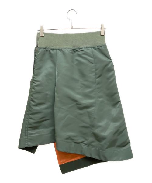 sacai（サカイ）sacai (サカイ) Nylon Twill Skirt オリーブ サイズ:1の古着・服飾アイテム