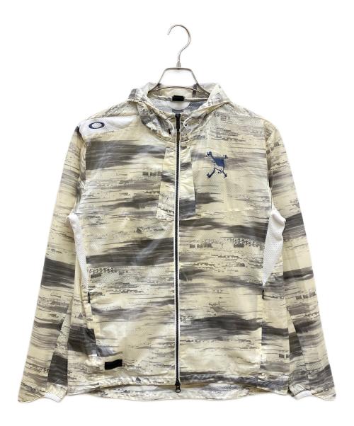 OAKLEY（オークリー）OAKLEY (オークリー) SKULL TRANSPARENT MESH JACKET 2.0 アイボリー×グレー サイズ:Lの古着・服飾アイテム