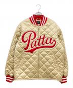 Pattaパタ）の古着「Diamond Quilted Sport Jacket」｜レッド×ベージュ