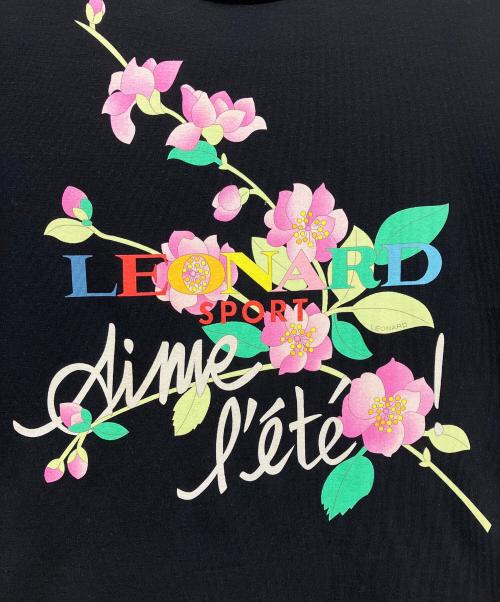 LEONARD SPORT（レオナール スポーツ）LEONARD SPORT (レオナール スポーツ) プリントカットソー ブラック サイズ:SIZE 40の古着・服飾アイテム