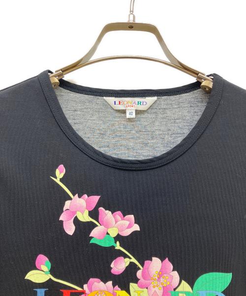 LEONARD SPORT（レオナール スポーツ）LEONARD SPORT (レオナール スポーツ) プリントカットソー ブラック サイズ:SIZE 40の古着・服飾アイテム