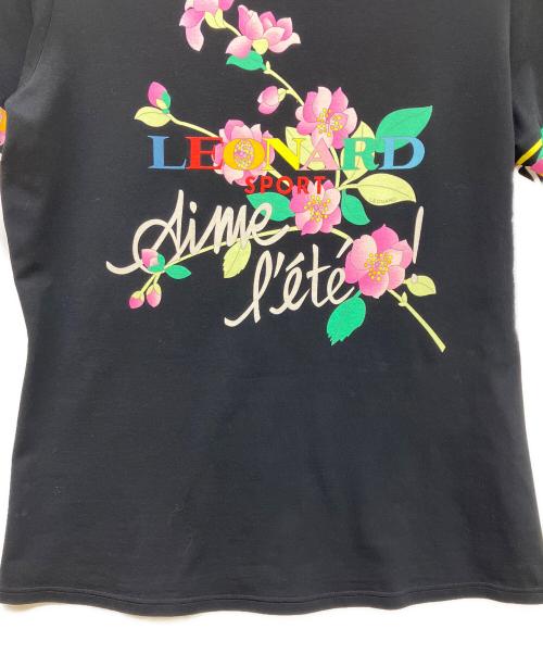LEONARD SPORT（レオナール スポーツ）LEONARD SPORT (レオナール スポーツ) プリントカットソー ブラック サイズ:SIZE 40の古着・服飾アイテム