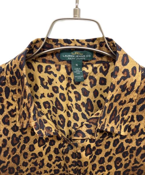 LAUREN RALPH LAUREN（ローレンラルフローレン）LAUREN RALPH LAUREN (ローレンラルフローレン) レオパードシャツ ベージュ×ブラウン サイズ:Mの古着・服飾アイテム