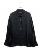 Nobleノーブル）の古着「ルナサテンドレープシャツ」｜ブラック
