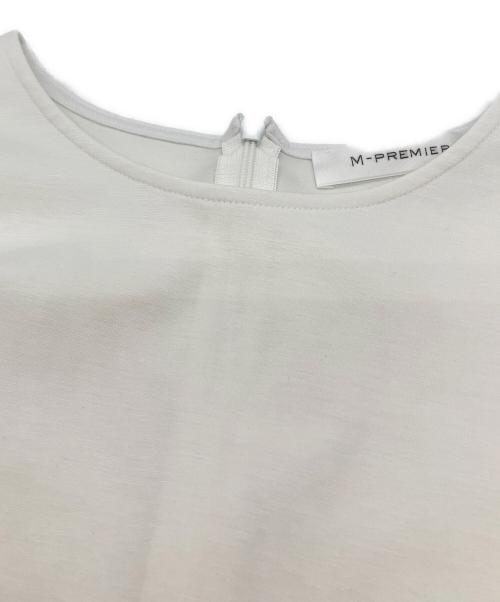 M-PREMIER（エムプルミエ）M-PREMIER (エムプルミエ) ポンチロールアップスリーブ半袖カットソー ホワイト サイズ:SIZE 34の古着・服飾アイテム
