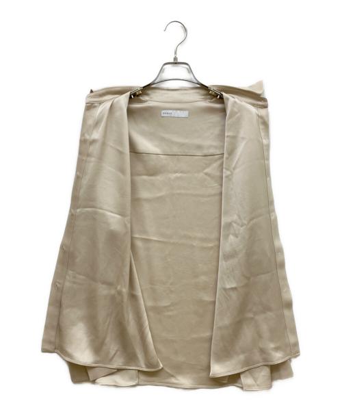 Noble（ノーブル）Noble (ノーブル) ルナサテンドレープシャツ ベージュ サイズ:-の古着・服飾アイテム