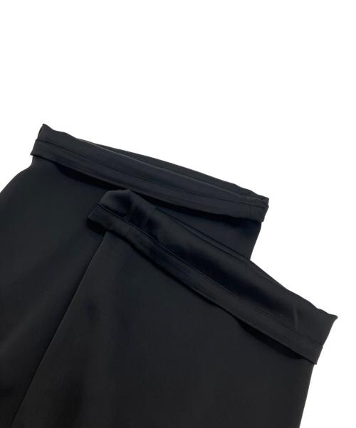 Noble（ノーブル）Noble (ノーブル) ルナサテンナローフレアタックパンツ ブラック サイズ:36の古着・服飾アイテム