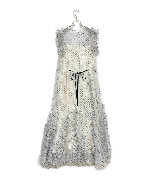 Snidel（スナイデル）Snidel (スナイデル) ランダムフリルチュールドレス ホワイト サイズ:1の古着・服飾アイテム
