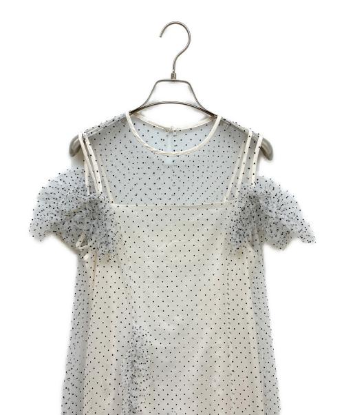 Snidel（スナイデル）Snidel (スナイデル) ランダムフリルチュールドレス ホワイト サイズ:1の古着・服飾アイテム