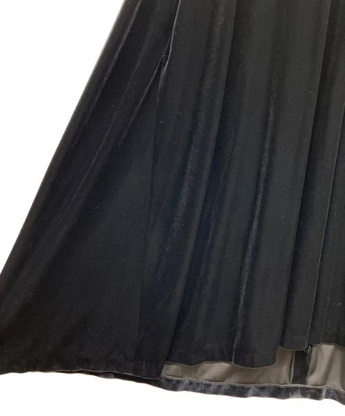 foufou（フーフー）foufou (フーフー) ノースリーブベロアワンピース ブラックの古着・服飾アイテム