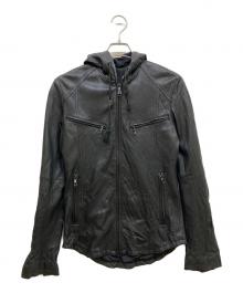5351 pour les hommes（5351プールオム）の古着「シープレザーフーデッドジャケット」｜ブラック