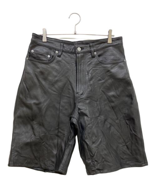 ATMOS（アトモス）ATMOS (アトモス) Sheep Leather Buggy Shorts BLACK ブラック サイズ:SIZE Lの古着・服飾アイテム