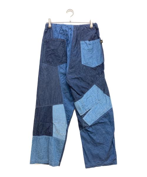 rebear by johnbull（リベアバイジョンブル）rebear by johnbull (リベアバイジョンブル) パッチワークイージーパンツ インディゴ サイズ:SIZE Lの古着・服飾アイテム