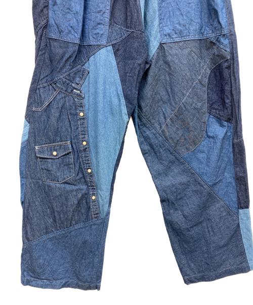 rebear by johnbull（リベアバイジョンブル）rebear by johnbull (リベアバイジョンブル) パッチワークイージーパンツ インディゴ サイズ:SIZE Lの古着・服飾アイテム