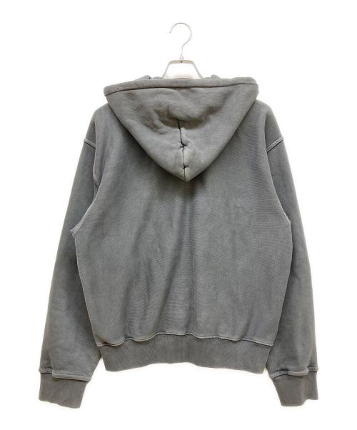 stussy（ステューシー）stussy (ステューシー) ZIP HOODIE PIGMENT DYED グレー サイズ:SIZE Mの古着・服飾アイテム