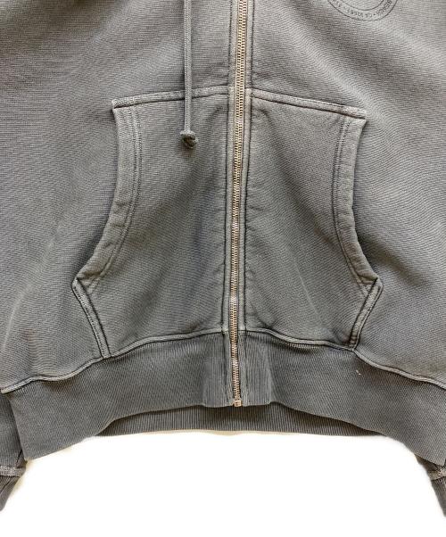 stussy（ステューシー）stussy (ステューシー) ZIP HOODIE PIGMENT DYED グレー サイズ:SIZE Mの古着・服飾アイテム