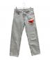 DIESEL（ディーゼル）の古着「ヴィンテージデストロイダメージ加工 ルーズフィット デニム パンツ」｜グレー