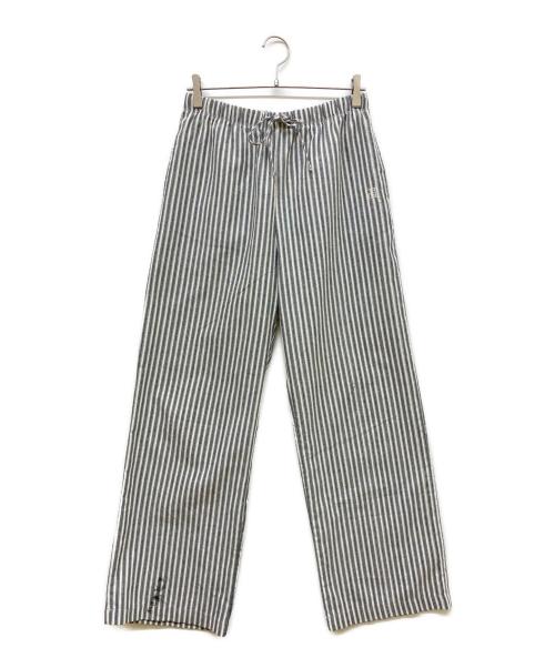 OHOTORO（オオトロ）OHOTORO (オオトロ) ストライプパンツ ホワイト×グレー サイズ:SIZE Mの古着・服飾アイテム