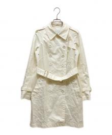 Aquascutum（アクアスキュータム）の古着「リネントレンチコート」｜ホワイト