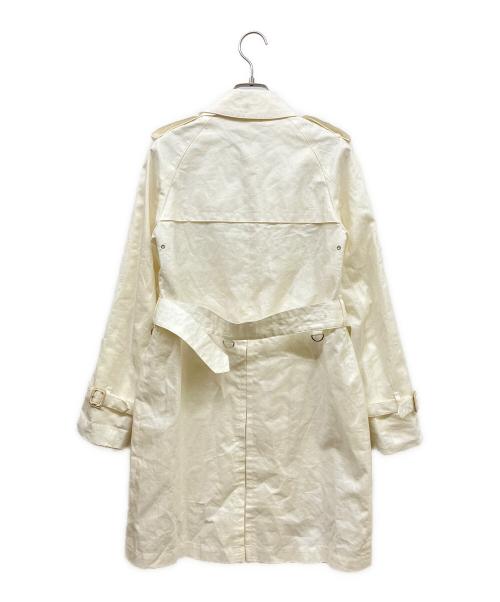 Aquascutum（アクアスキュータム）Aquascutum (アクアスキュータム) リネントレンチコート ホワイト サイズ:6の古着・服飾アイテム