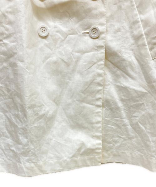 Aquascutum（アクアスキュータム）Aquascutum (アクアスキュータム) リネントレンチコート ホワイト サイズ:6の古着・服飾アイテム