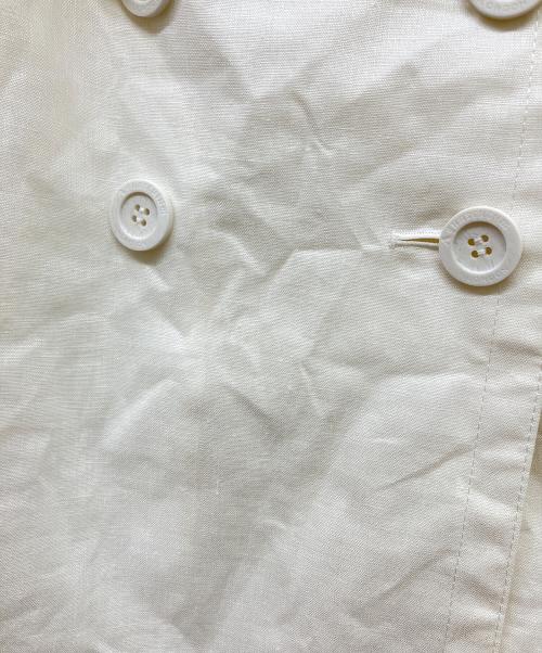 Aquascutum（アクアスキュータム）Aquascutum (アクアスキュータム) リネントレンチコート ホワイト サイズ:6の古着・服飾アイテム