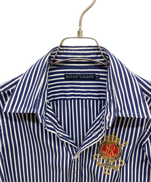 RALPH LAUREN（ラルフローレン）RALPH LAUREN (ラルフローレン) ストライプシャツ ブルー×ホワイト サイズ:9の古着・服飾アイテム