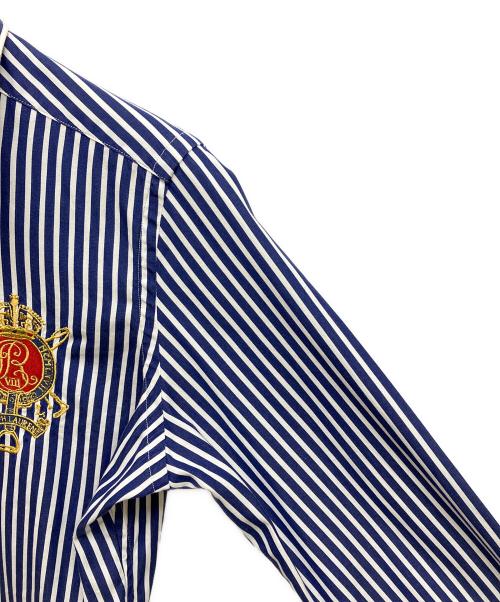 RALPH LAUREN（ラルフローレン）RALPH LAUREN (ラルフローレン) ストライプシャツ ブルー×ホワイト サイズ:9の古着・服飾アイテム