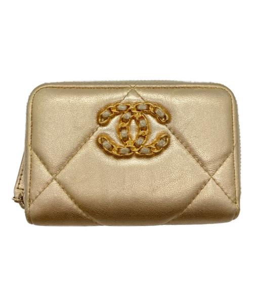 CHANEL（シャネル）CHANEL (シャネル) ジップコインパース CCマーク ゴールドの古着・服飾アイテム