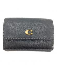 COACH（コーチ）の古着「ミニ トライフォールド ウォレット」｜ブラック