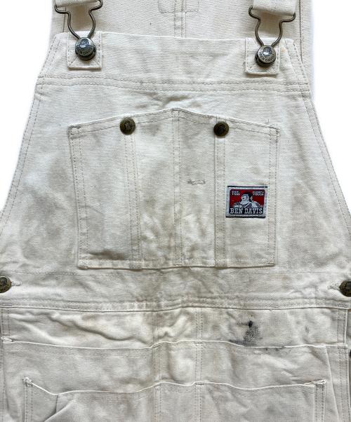 BEN DAVIS（ベンデイビス）BEN DAVIS (ベンデイビス) ダブルニー ダック オーバーオール ホワイト サイズ:36の古着・服飾アイテム