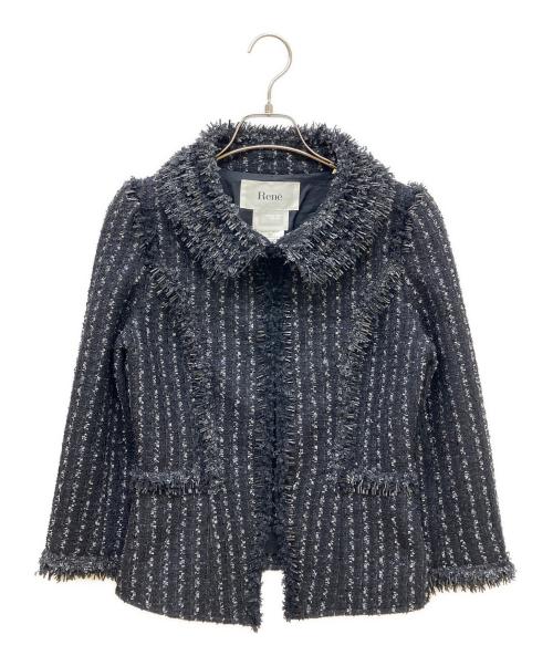 Rene（ルネ）Rene (ルネ) ツイードセットアップスーツ ブラック サイズ:36の古着・服飾アイテム