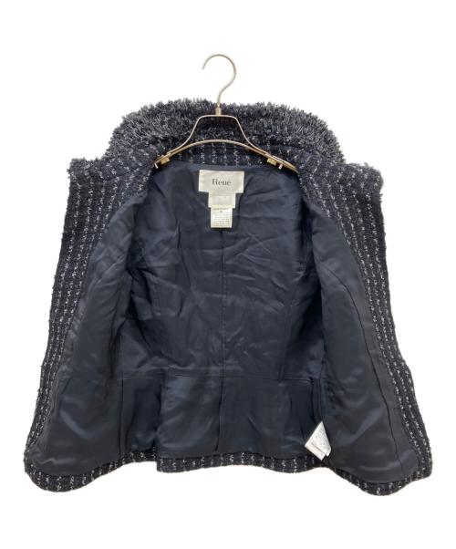 Rene（ルネ）Rene (ルネ) ツイードセットアップスーツ ブラック サイズ:36の古着・服飾アイテム