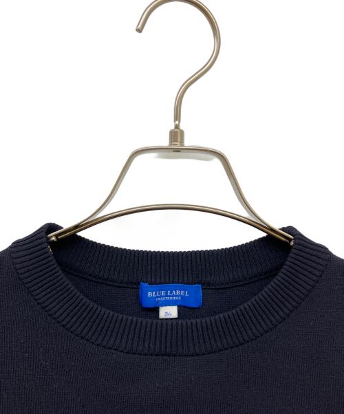 BLUE LABEL CRESTBRIDGE（ブルーレーベルクレストブリッジ）BLUE LABEL CRESTBRIDGE (ブルーレーベルクレストブリッジ) 半袖ニット ブラック サイズ:36の古着・服飾アイテム
