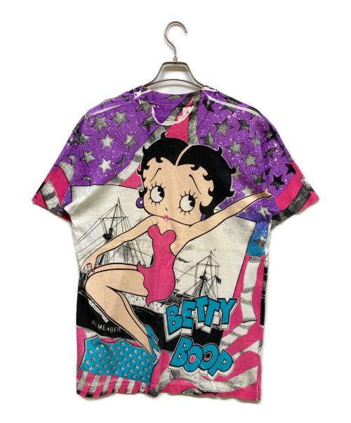 FRUIT OF THE LOOM（フルーツオブザルーム）FRUIT OF THE LOOM (フルーツオブザルーム) BETTY BOOP (ベティー・ブープ) Tシャツ ピンク×パープル サイズ:Lの古着・服飾アイテム