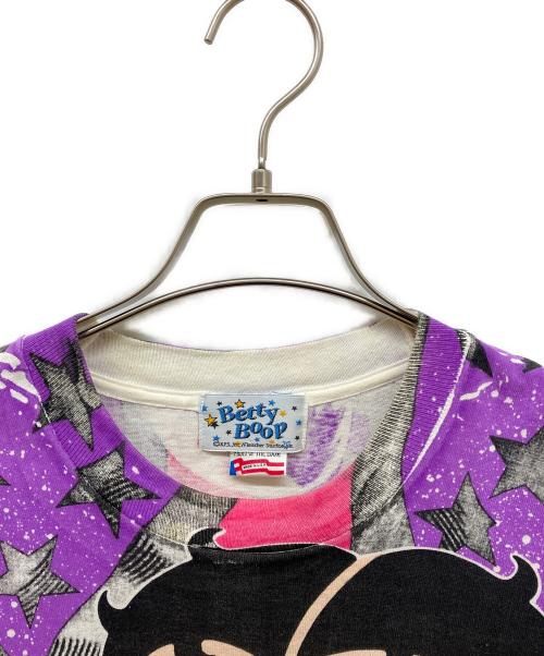 FRUIT OF THE LOOM（フルーツオブザルーム）FRUIT OF THE LOOM (フルーツオブザルーム) BETTY BOOP (ベティー・ブープ) Tシャツ ピンク×パープル サイズ:Lの古着・服飾アイテム