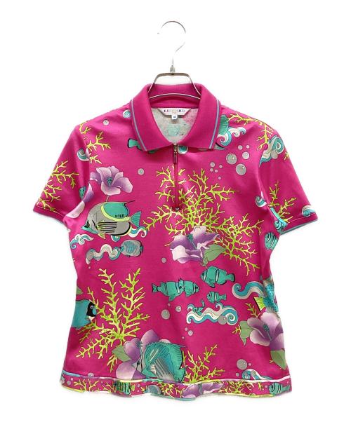 LEONARD SPORT（レオナール スポーツ）LEONARD SPORT (レオナール スポーツ) ポロシャツ ショッキングピンク サイズ:40の古着・服飾アイテム