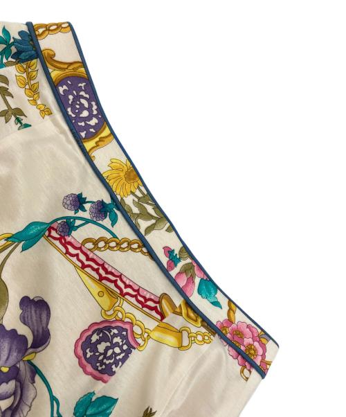LEONARD FASHION（レオナールファッション）LEONARD FASHION (レオナールファッション) 花柄スカート ベージュ サイズ:67の古着・服飾アイテム