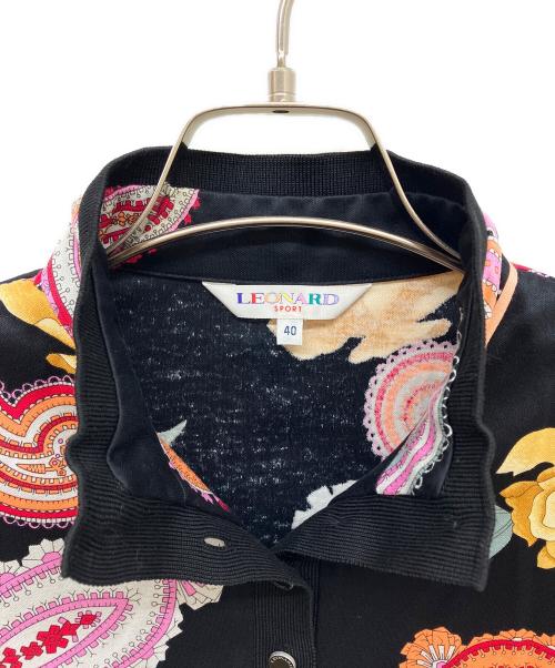 LEONARD SPORT（レオナール スポーツ）LEONARD SPORT (レオナール スポーツ) ポロシャツ ブラック サイズ:40の古着・服飾アイテム