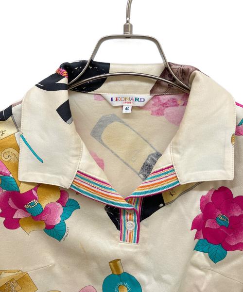 LEONARD SPORT（レオナール スポーツ）LEONARD SPORT (レオナール スポーツ) ポロシャツ ベージュ サイズ:40の古着・服飾アイテム