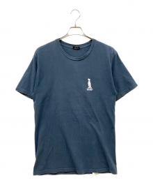 stussy（ステューシー）の古着「シャドーマンプリントTシャツ」｜ブルー