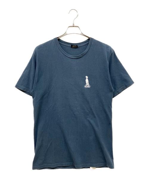 stussy（ステューシー）stussy (ステューシー) シャドーマンプリントTシャツ ブルー サイズ:Mの古着・服飾アイテム