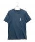stussy（ステューシー）の古着「シャドーマンプリントTシャツ」｜ブルー