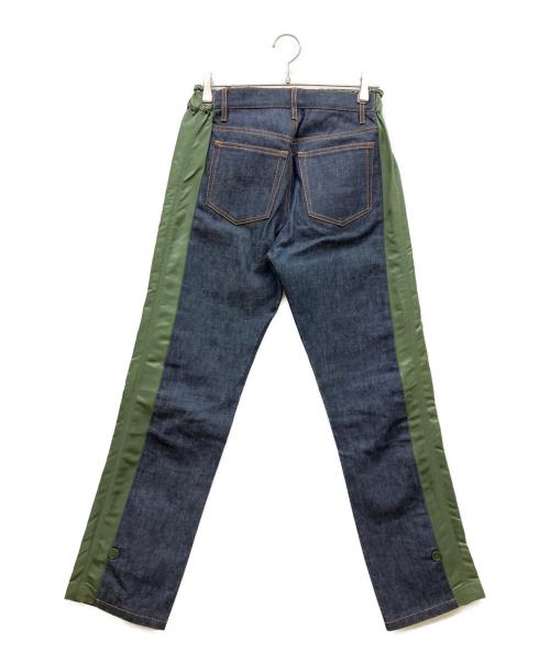 A.P.C.（アーペーセー）A.P.C. (アーペーセー) sacai (サカイ) PANTALON HARU切替デニムパンツ オリーブ×インディゴ サイズ:SIZE XXSの古着・服飾アイテム