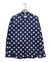 COMME des GARCONS COMME des GARCONS（コムデギャルソン コムデギャルソン）の古着「丸襟ドットシャツ」｜ホワイト×ネイビー