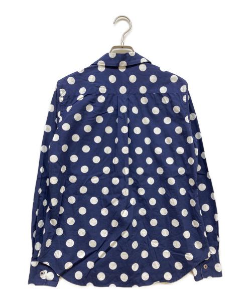 COMME des GARCONS COMME des GARCONS（コムデギャルソン コムデギャルソン）COMME des GARCONS COMME des GARCONS (コムデギャルソン コムデギャルソン) 丸襟ドットシャツ ホワイト×ネイビー サイズ:SIZE Sの古着・服飾アイテム