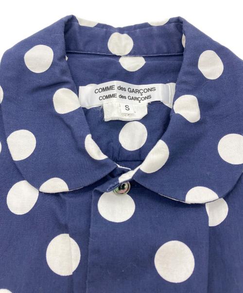 COMME des GARCONS COMME des GARCONS（コムデギャルソン コムデギャルソン）COMME des GARCONS COMME des GARCONS (コムデギャルソン コムデギャルソン) 丸襟ドットシャツ ホワイト×ネイビー サイズ:SIZE Sの古着・服飾アイテム