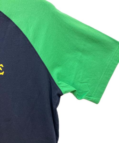 LACOSTE LIVE（ラコステライブ）LACOSTE LIVE (ラコステライブ) 配色ラグランスリーブTシャツ ネイビー×グリーン サイズ:SIZE Sの古着・服飾アイテム