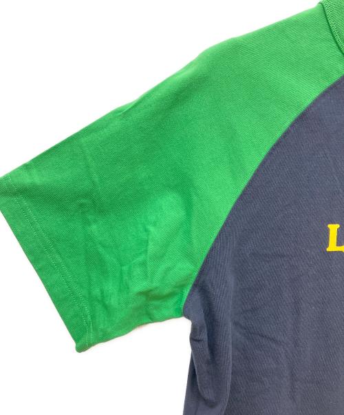 LACOSTE LIVE（ラコステライブ）LACOSTE LIVE (ラコステライブ) 配色ラグランスリーブTシャツ ネイビー×グリーン サイズ:SIZE Sの古着・服飾アイテム